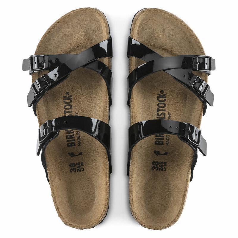 Birkenstock Lak Birko Flor Franca Dame Sort | DK 446OKI